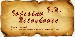 Vojislav Milošković vizit kartica